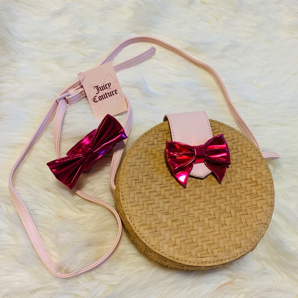 Juicy Couture Crossbody Straw Purse